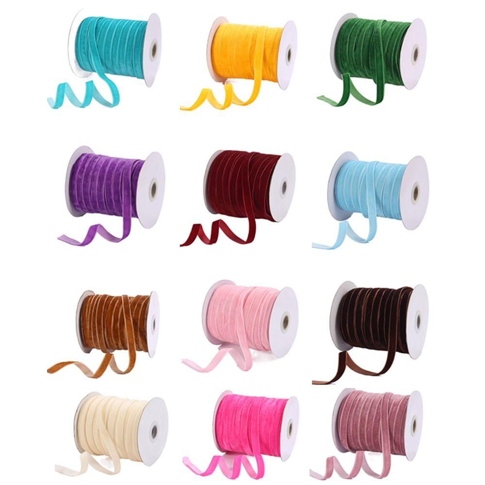 Single Faced Clothing Accessories Ribbons Velvet Texture Decorative Ribbon Velvet Ribbon  Sewing