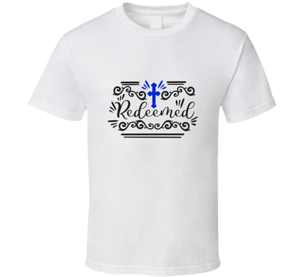 Redeemed Tee Christian Faith T-Shirt Novelty Crucifix Unisex T Shirt XL