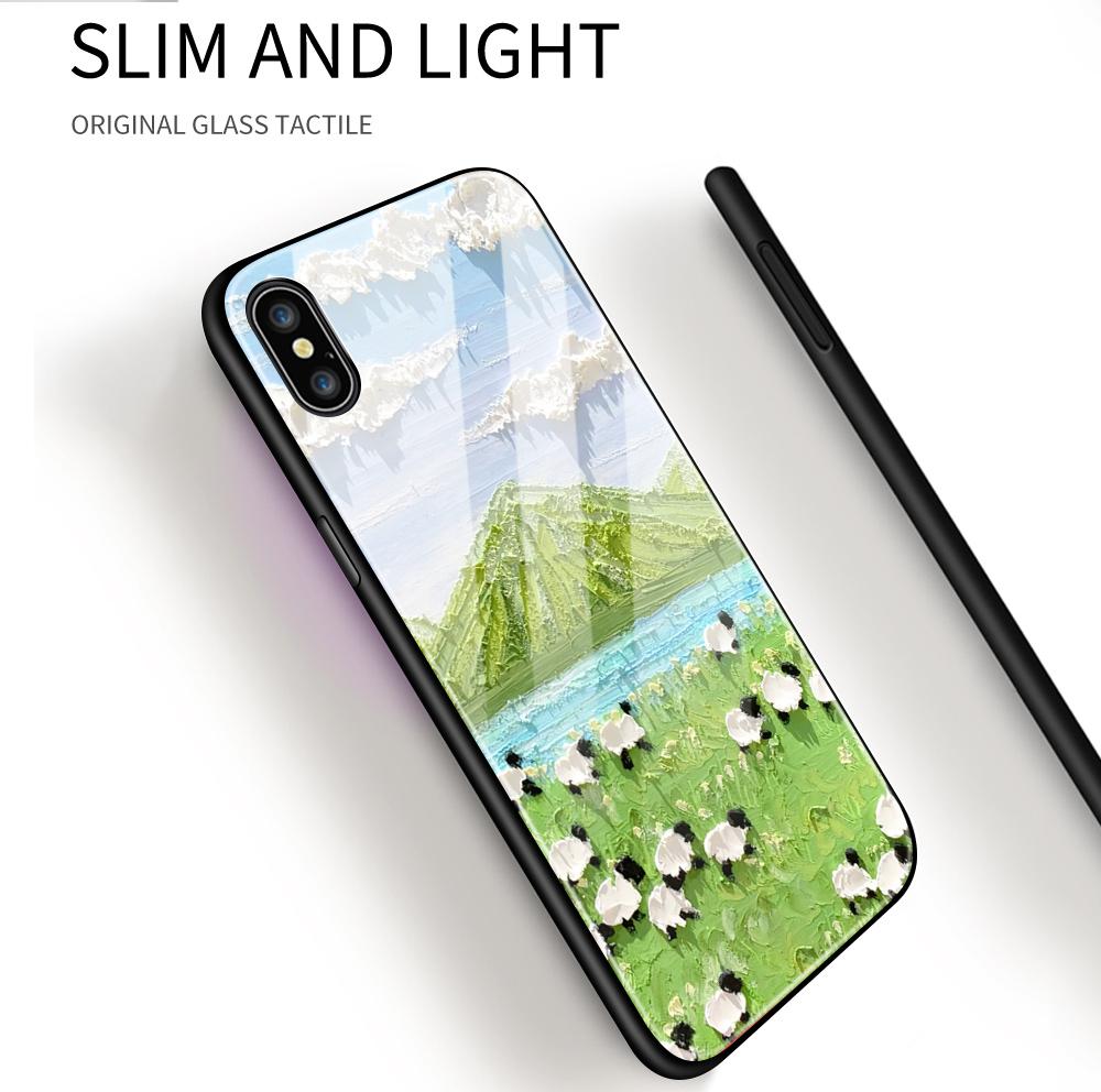 Tempered Glass Phone Case For OPPO Reno13 Reno14 Realme 11 12Pro 14 GTNeo6 C21Y C53 C75 OnePlus Nord2 NordCE3Lite Soft Edge Shockproof Smooth Shell