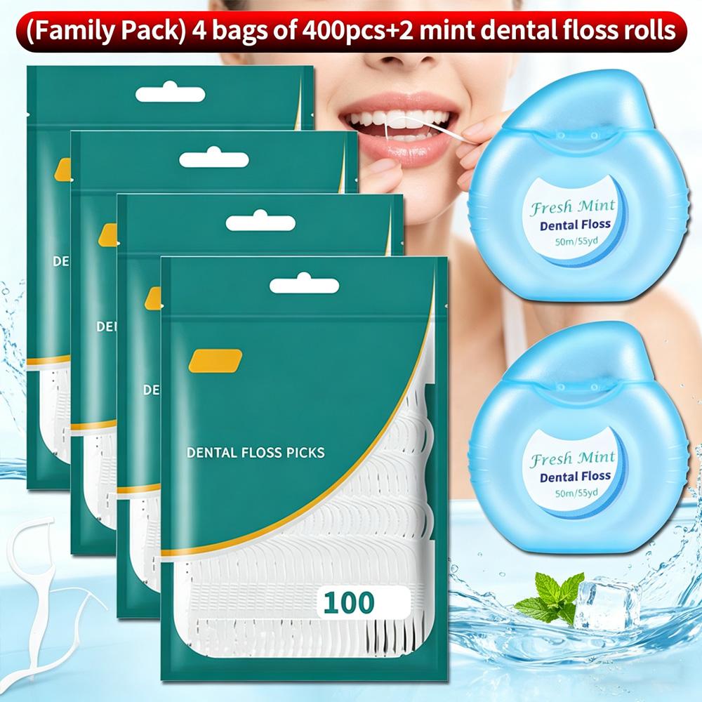 (Affordable and Smooth Floss Stick) Home Set, Convenient To Install, High Tensile and Non Breakable Dental Floss and Floss Stick