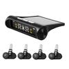 Original Solar Power USB TPMS Car Tire Pressure Monitoring System LCD 4 External / Internal Sensors for SUV Temperature Warning
