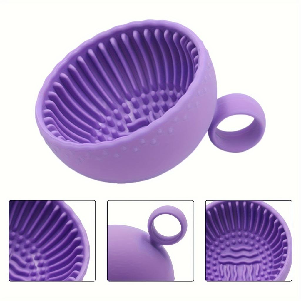 Silicone Brush Cleaner Foldable Bowl Scrubber Non Slip for All Brushes Sponges Portable Travel Beauty Tool