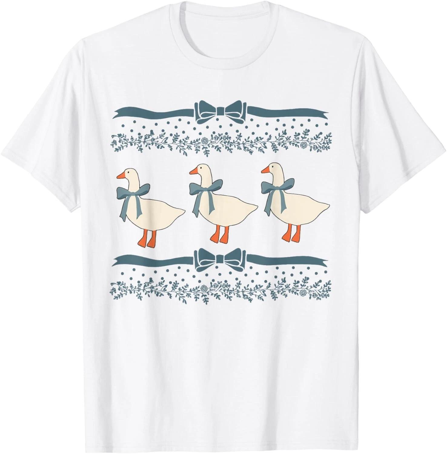 1980s Blue Ribbon Goose With Hearts T-Shirt unisex T-Shirt 3XL