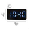 62KD Car LED Mirrored Temperature Indicating Alarm Clock Simple Table Digital USB Clock Modern Decors Plastic Material