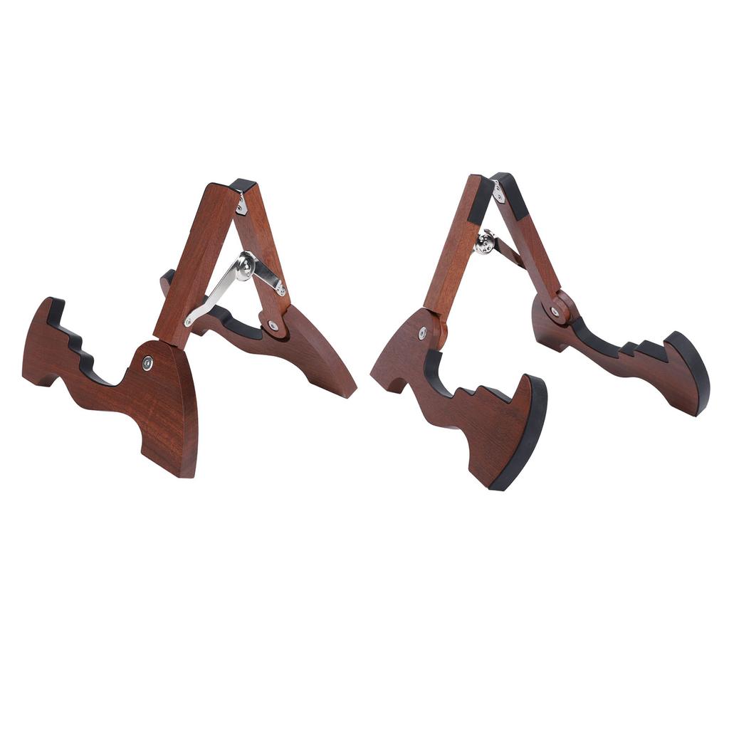 Folding Guitar Stand A Frame Standing Holder Adjustable Wooden Stand for Acoustic Electric Guitars U