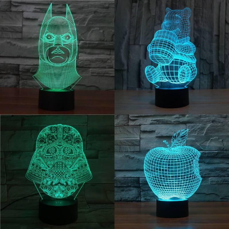 Led Night Superheroes Light Color Changing Mode Living Room Decor Bedroom