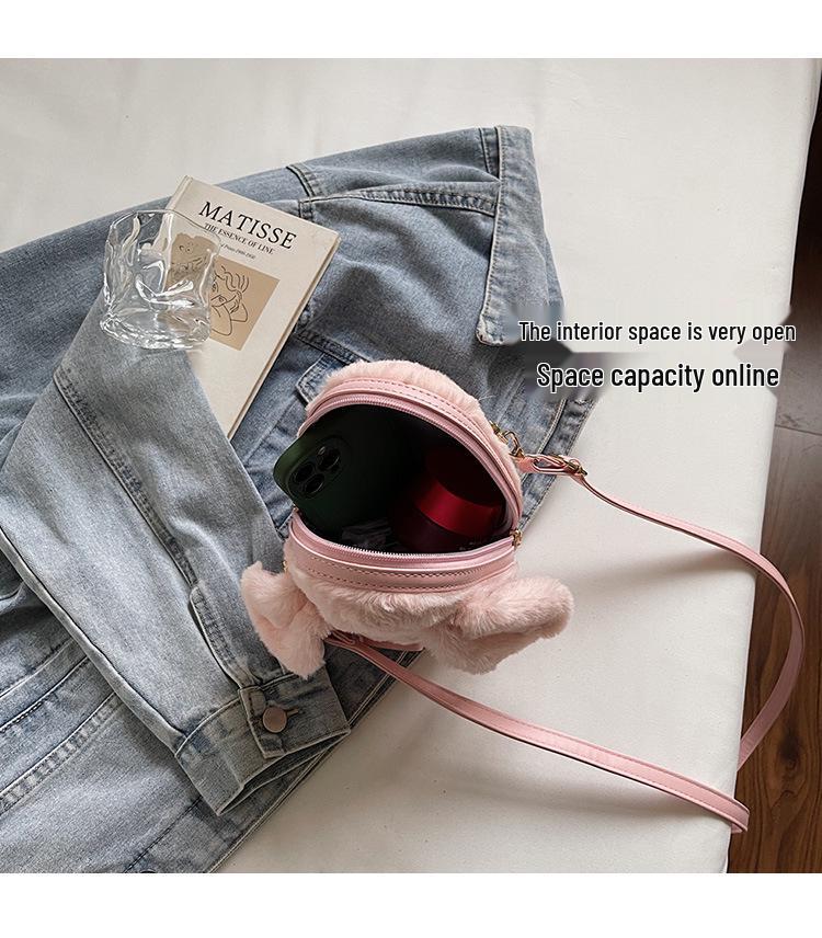 Roztomilá kreslená prasátko plyšová taška přes rameno - Dámská crossbody a dětská hračka panenka dárek