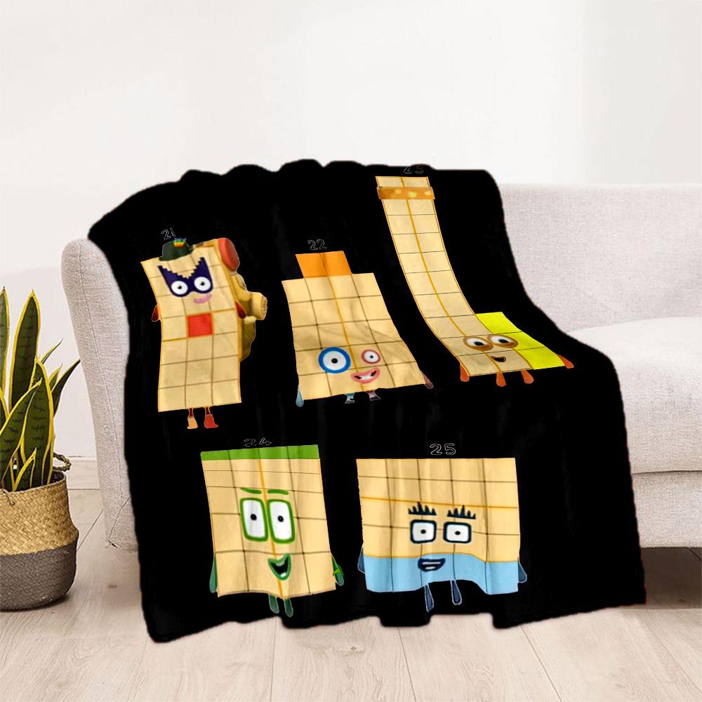 Numberblocks Blanket Soft Warm Cozy Suitable for Office Office Chair Seaside Four Seasons Multipurpose Digital Print
