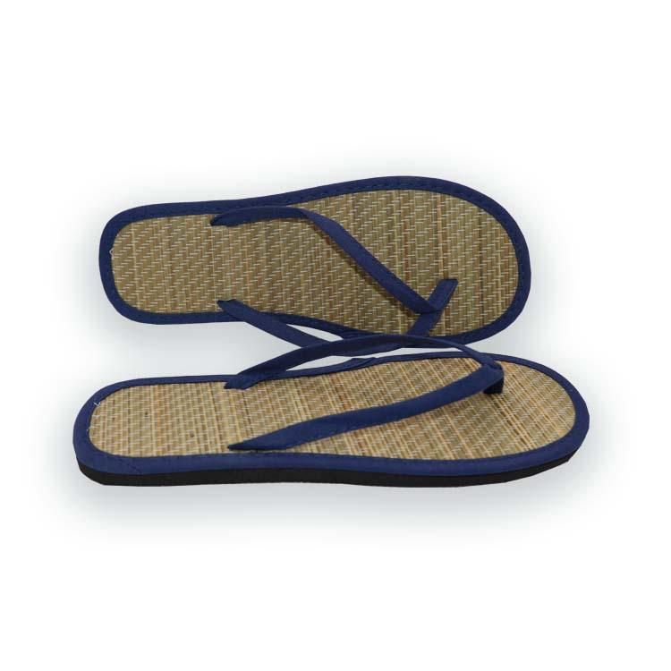 Flip-Flops aus Rattan im japanischen Stil: Unisex Sommer Indoor/Outdoor Strohmatten-Hausschuhe