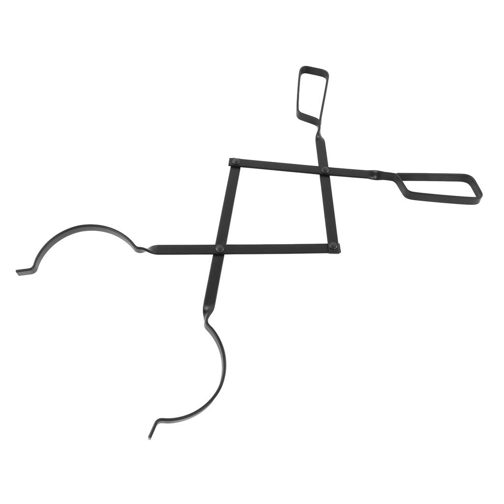 Fireplace Tong Iron Campfire Firewood Tong Log Grabber with Enlarging Clamp for Indoor Outdoor