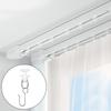 120 STÜCKE Deckenmontierte Vorhangschienenrolle Weiß Leichtgängige Gleiter Haken für Zuhause und Büro