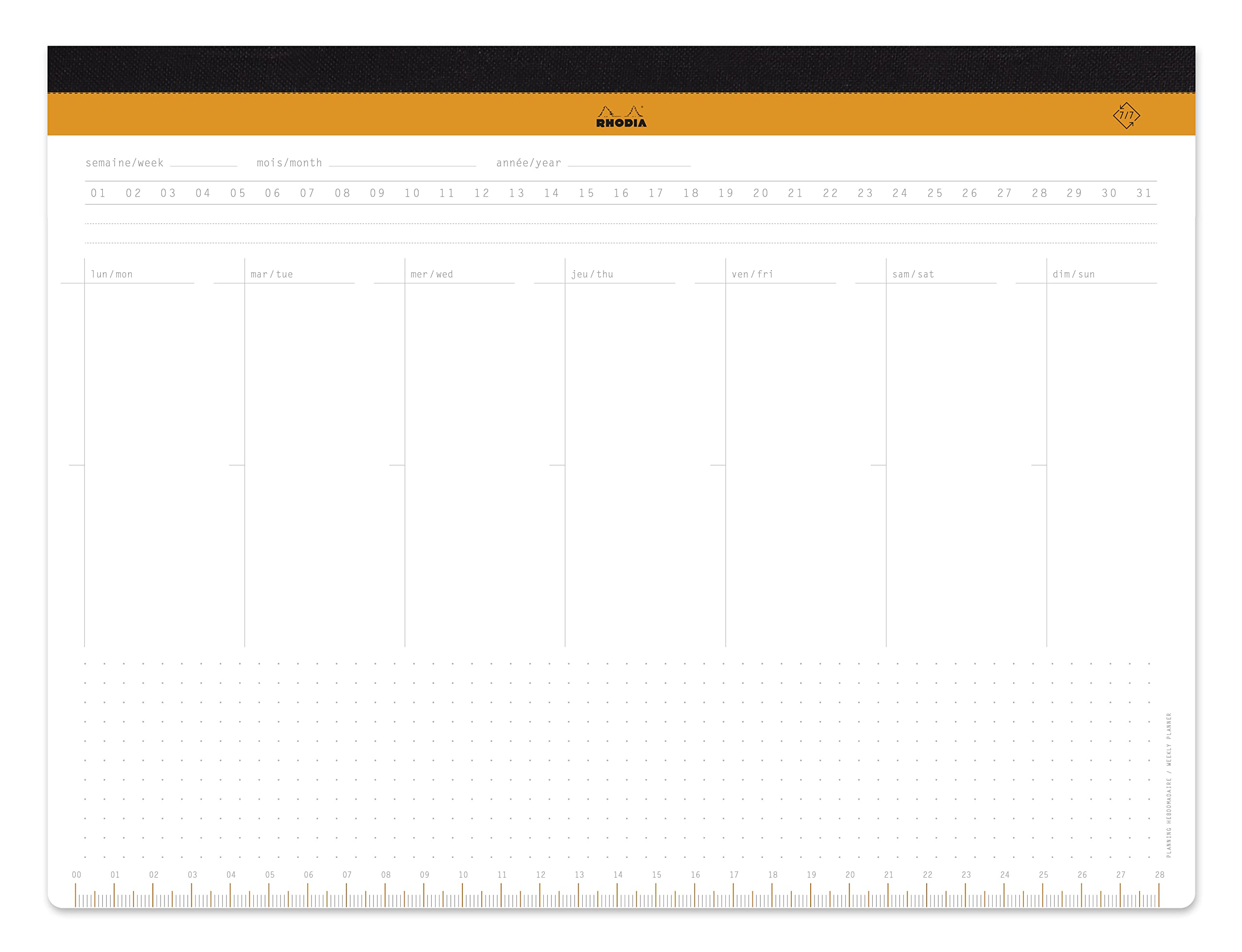 

Rhodia Weekly Desk Planner, A4+ (29.7 x 22.5 cm), 60 Sheets, Orange, cf194040