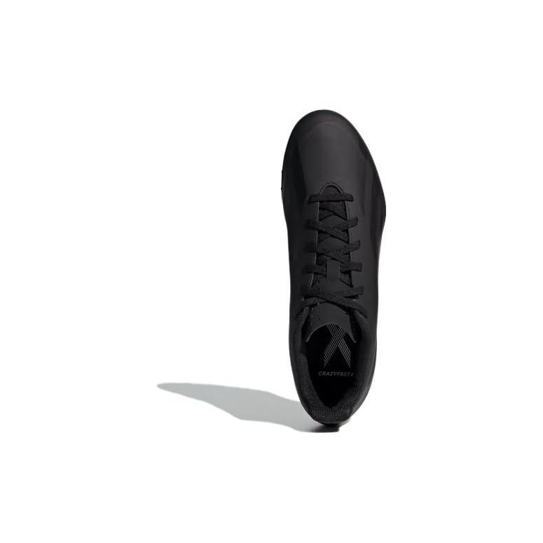 Adidas X Crazyfast .4 Round Toe Lace-Up TF (Rubber Studs) Durable Soccer Shoes Unisex Soccer Shoes Black IE1577