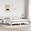 VidaXL Bed Frames Without Mattress White 200x200 Cm Solid Pine Wood 3306136