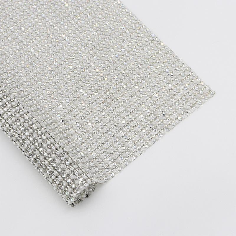 

Diamond Pearl Sticker DIY Accessories Self-adhesive Rhinestone Sticker Bag Decoration Diamond Sticker Shoe Surface Diamond Strip 24x40CM