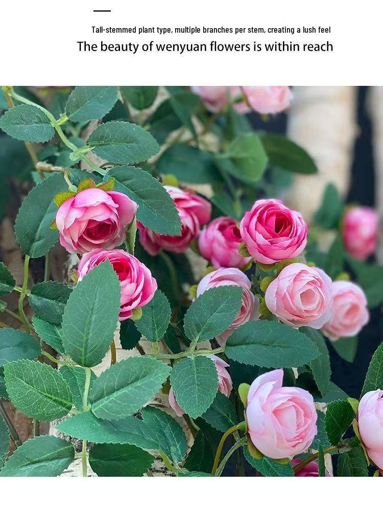 Artificial Rose Vine Wall Hanging for Indoor Decoration
