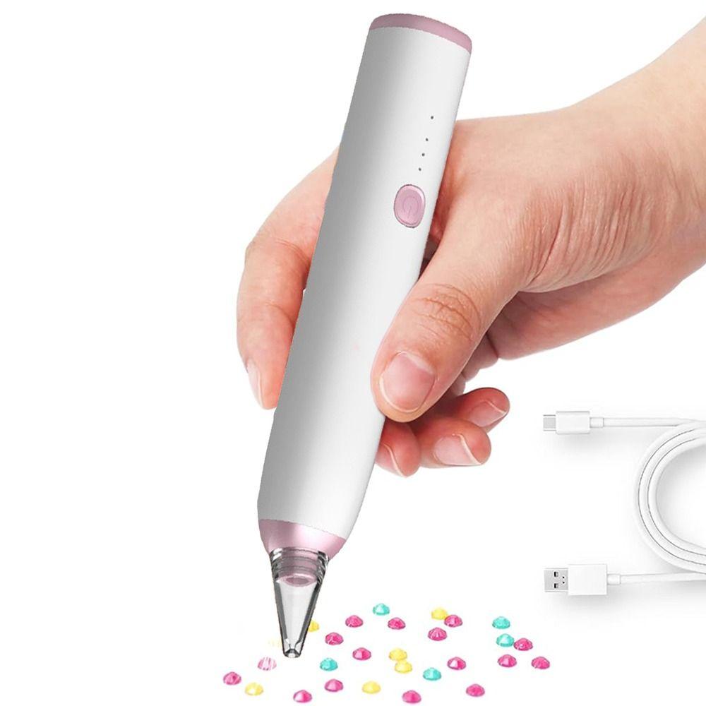DIY Craft Electric Diamond Art Painting Pen Embroidery Long-lasting Vacuum Diamond Painting Pen Kits ABS USB Charging