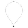 Black Epoxy Shining Pendant Chain Necklace (C2503-AN952_SV)