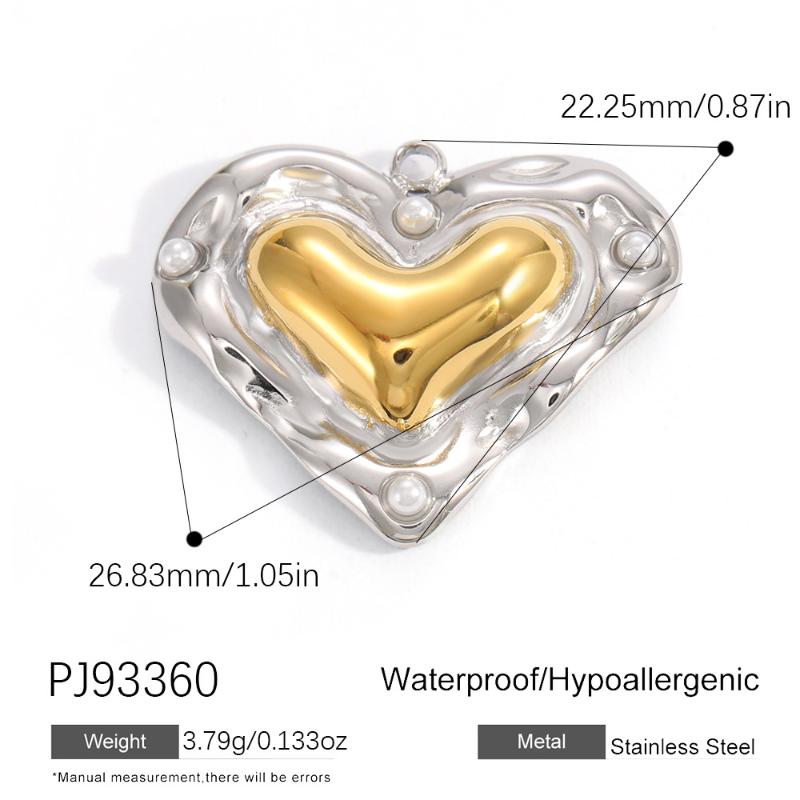 304 Stainless Steel Pendants Plated Blue Drop Flower Printed Charms For Diy Necklace Jewelry Making