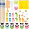 Rice Ball Molds Sushi Rice Decorating Mold With 1 Pcs Rice Ball Maker Shake 1 Pc
