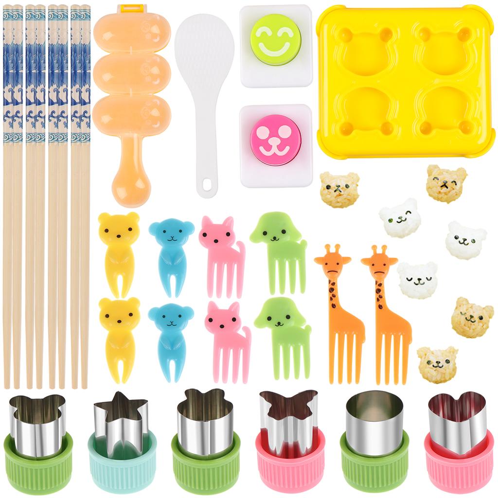 Rice Ball Molds Sushi Rice Decorating Mold With 1 Pcs Rice Ball Maker Shake 1 Pc