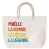 Rope Handle Beach Bag Maëlle Goddess Legend Vintage | Gift Woman Birthday Christmas Cotton Canvas Large Tote Bag &; Sport
