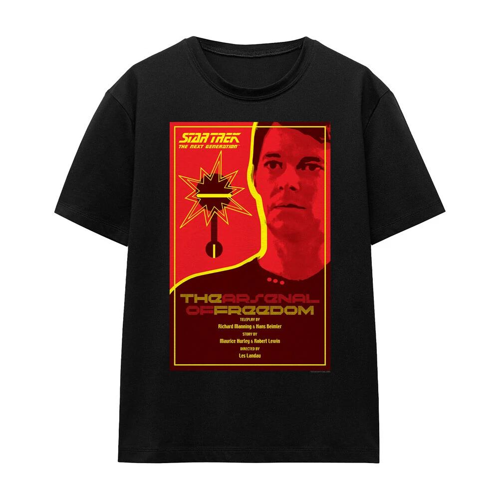 Star Trek TNG Season 1 Episode 21 Ladies T-Shirt S-2XL, Black 4XL