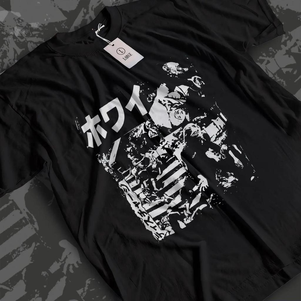 Discharge Japanese Print T Shirt Punk Crust D Beat UK82 Hardcore Heavy Cotton S to 5XL vintage Washed Soft Stretched