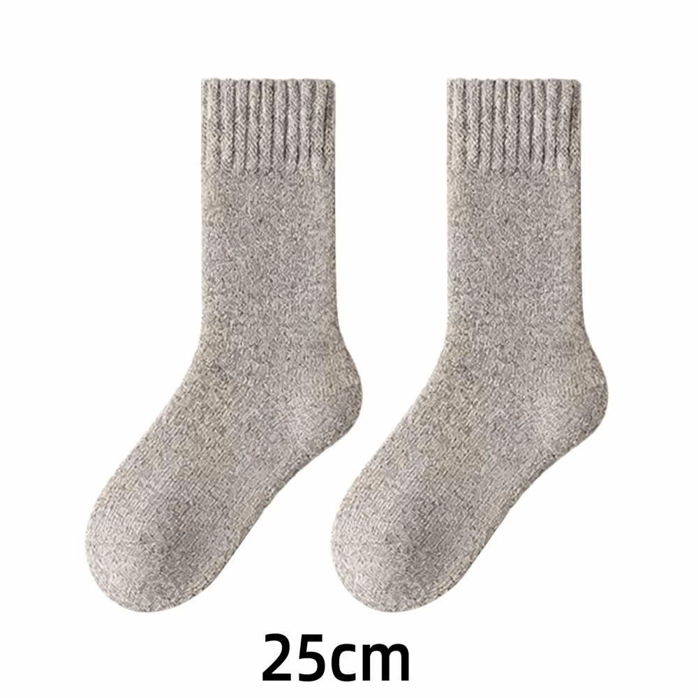 Polyester Cotton Winter Warmer Thicken Sock Medium Tube Sock Seamless Sleeping Socks Thermal Wool Cashmere Snow Socks For Man