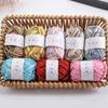 25g 5-draads Segment-geverfd Melkkatoen Garen Middeldik Baby Kinder Wol Haak Handgeweven Sjaal Baby Wol DIY Breien