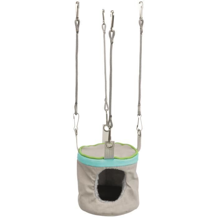 Abri Pour Rongeurs - Trixie - Suspendu - Coton - Fourrure D'agneau - Gris