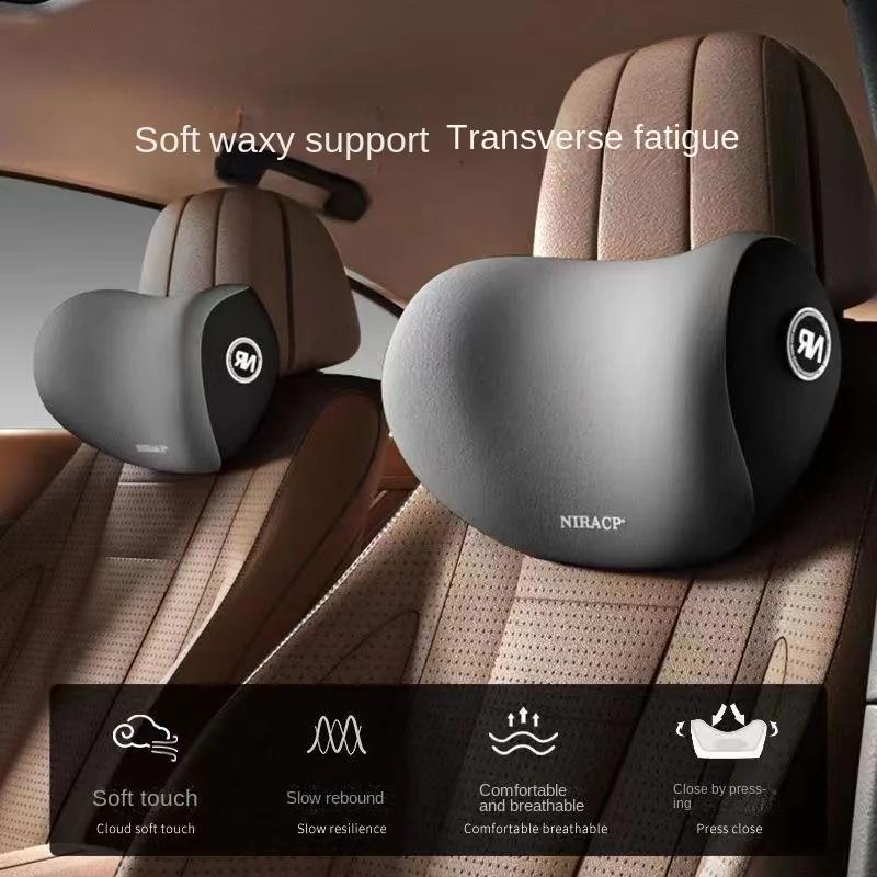 Car Neck Pillow Cushion Car Seat Headrest Back Lumbar Support Cushion for Car Seat Travel Memory Foam Car Seat Cushion Covers