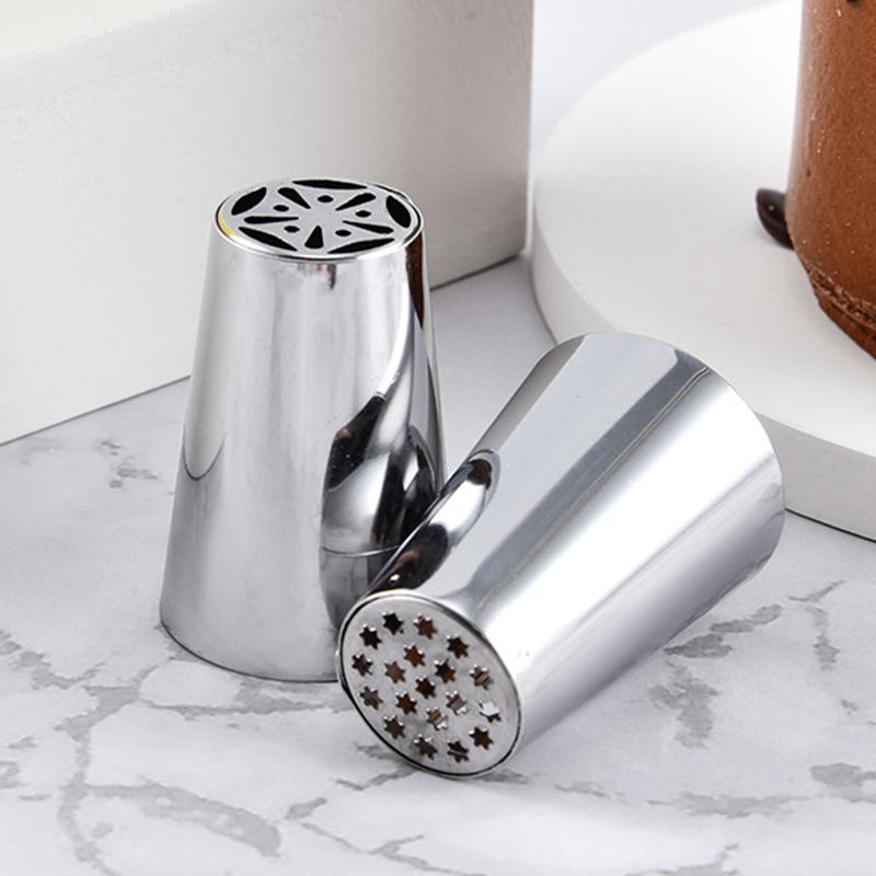 Large Pastry Tips Set Russian Baking Nozzles Cookie Decorating Tools with Rose Head And Mouth for Cake Decoration