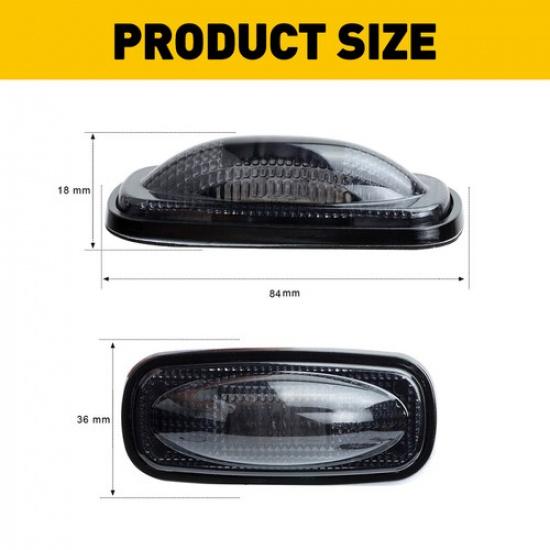 4X For 2003-2018 Dodge RAM 2500 Dually Smoked Bed LED Fender Side Marker Lights