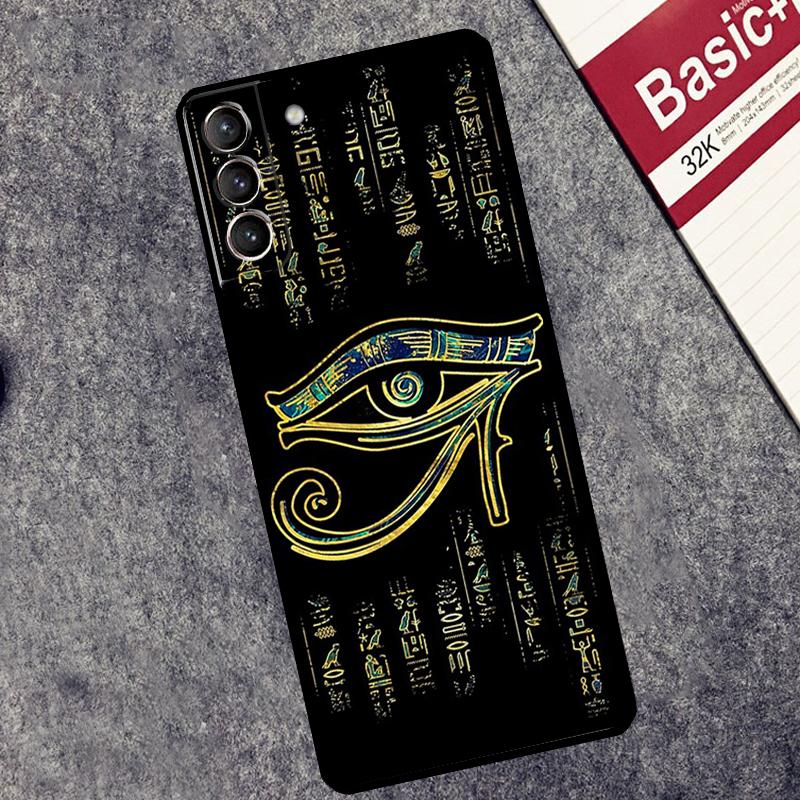Sacred Eye of Horus Egypt Fresco Cover For Samsung Galaxy S24 Ultra S23 S22 S20 S21 FE S8 S9 S10 Plus Note 10 20 Ultra Case