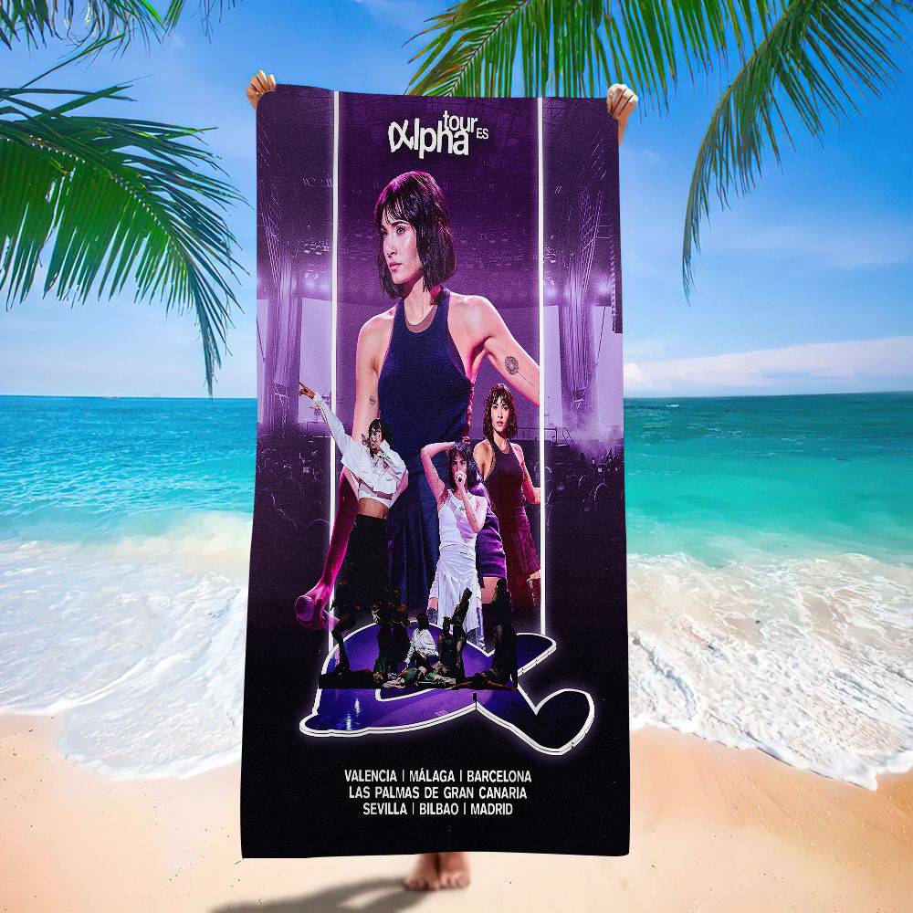 A-aitana O-ocana Singer Anmie Microfiber Printed Beach Towel Mountain Climbing Yoga Beach Swimming Running Absorbent Soft Towel
