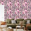 Pink glitter leather wallpaper powder pink, beige and purple 50x1000