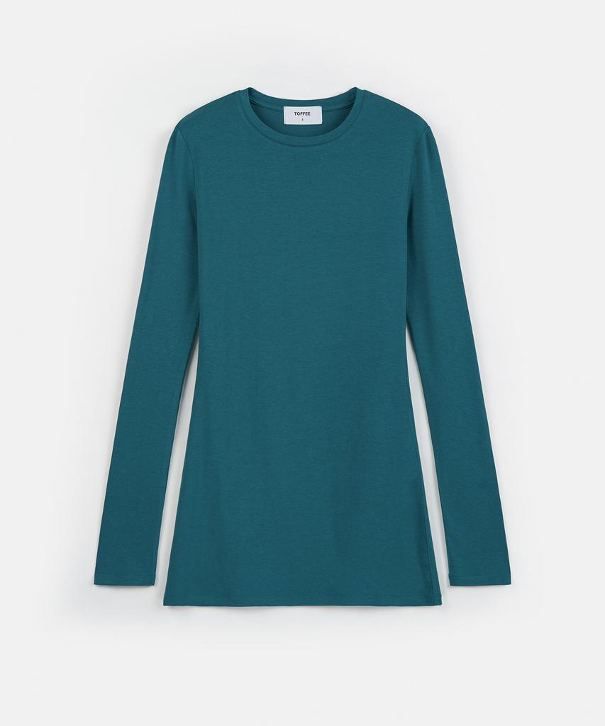 TOFFEE WOMEN W Basic Drape Long Sleeve (Teal Blue)