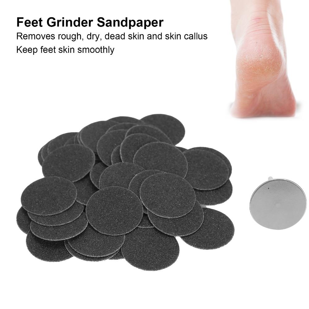 50pcs With Shaft Electric Callus Remover Sandpaper Discs Replacement Sandpaper Discs Foot File