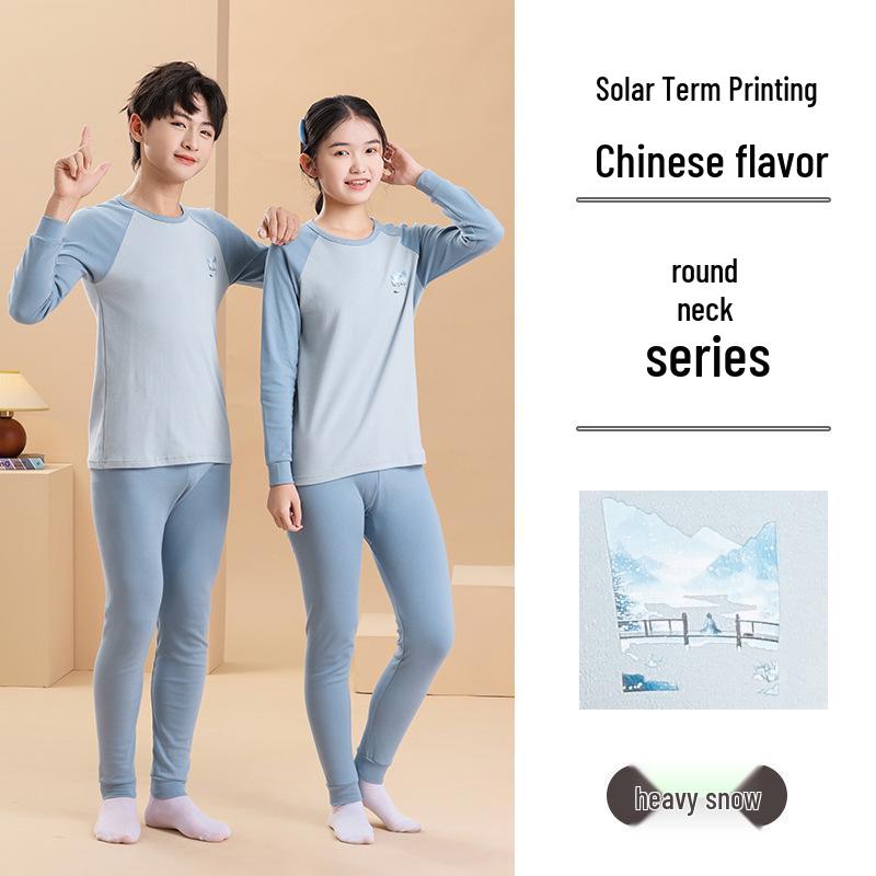 Autumn Teen & Kids Clothing: Boys' Cotton Underwear Set, Older Kids' Shirt & Pants Pajamas, Girls' Cotton Thermal Wear.