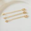 Gold Plated Star Heart Brass Lobster Clasps 75Mm Tail Extender Connector Chains Diy Jewelry Making Accessories
