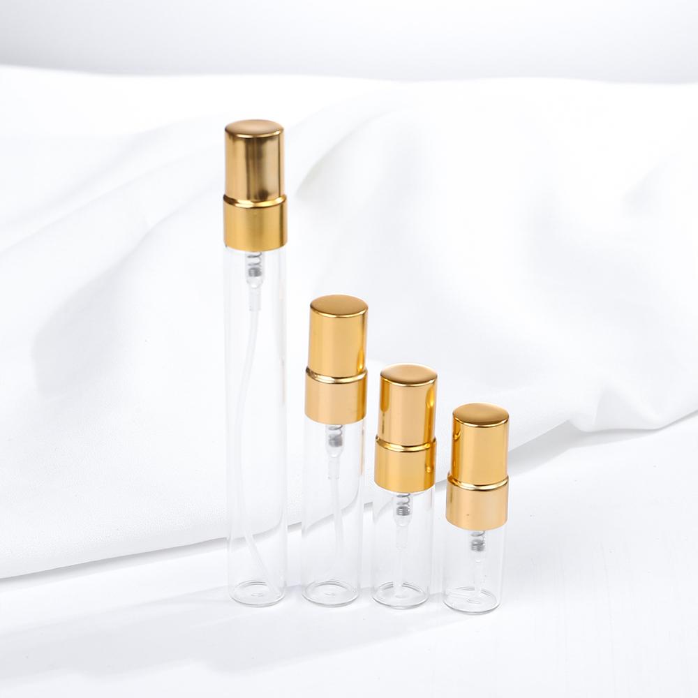 

30/50pcs 100pcs 2ml/3ml/5ml/10ml Glass Refillable Perfume Bottle Empty Spray Bottle Atomizer Perfume Bottles Metal spray bottle 2ml&30pcs золотой