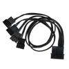 PWM Fan Splitter Practical 4 Pin Adapter Durable 3 Pin Extension Power Cable for Desktop Computer