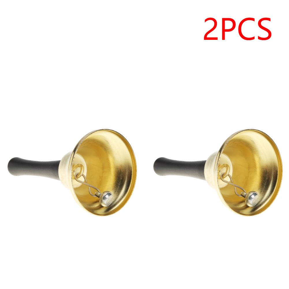 1-10Pcs Metal Christmas Hand Bell Toys for Children Xmas New Year Santa Claus Party Celebrate Rattle Tools Decor