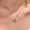 Blue Butterfly Necklace Women Rhinestone Choker Butterfly Pendant Necklace for Daily Wear Summer Party Date Beach