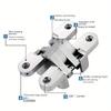 1Pc Stainless Steel Hidden Gate Hinge 180° Invisible Concealed Barrel Hinge for Wooden Box & Heavy Duty Built-in Door