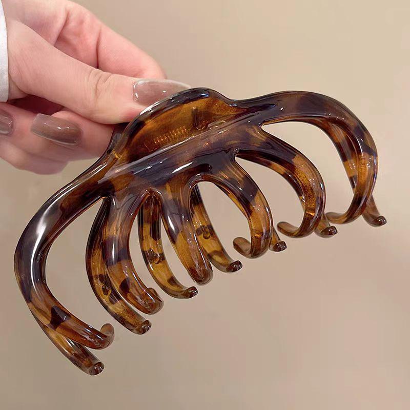 Women's Large French Retro Hair Claw Clip - Shark Design, 2025 Trend for Back Hair Pinning