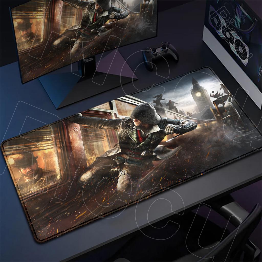 Großes Laptop Gaming Rutschfestes Erweitertes Mauspadd XXL A-Assassin S -Creed E-Sport Geschwindigkeits Tastatur Teppich Student Schreiben Weiches Polster