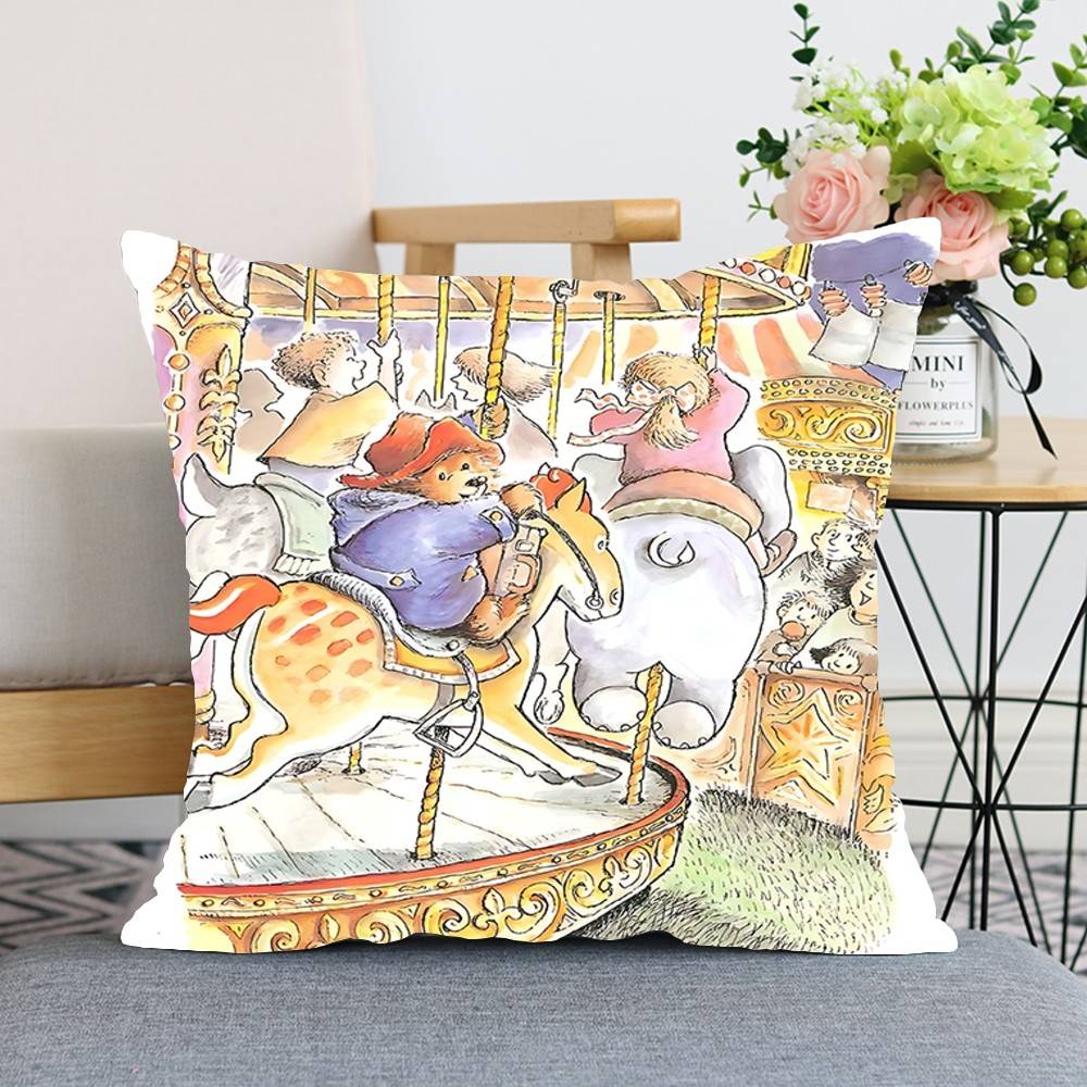 

DDuffle BBear Throw Pillow Covers Pattern Cushion Cover Suitable For Sofa Bedroom Car Pillow Cover 40x40CM(16x16in)