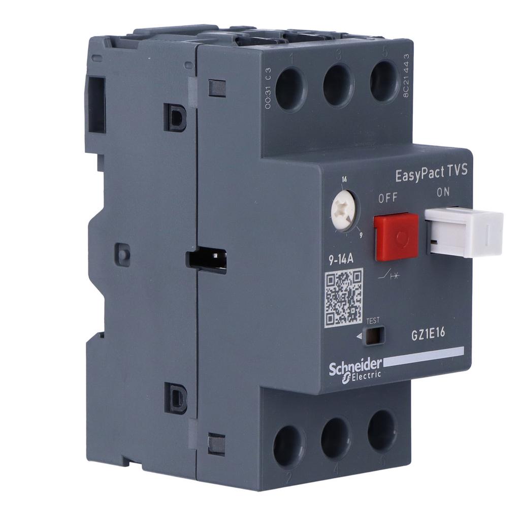 GZ1E motor circuit breaker, push-button drive, I=9-14A, box terminals